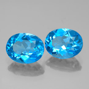  ct natürliche blauer Topas-Edelsteine, Oval Schliff, VVS-VS