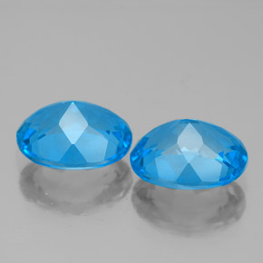  ct natürliche blauer Topas-Edelsteine, Oval Schliff, VVS-VS