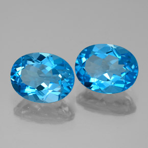  ct natürliche blauer Topas-Edelsteine, Oval Schliff, VVS-VS