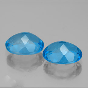  ct natürliche blauer Topas-Edelsteine, Oval Schliff, VVS-VS