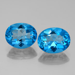 ct natürliche blauer Topas-Edelsteine, Oval Schliff, VVS-VS