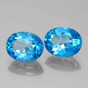  ct natürliche blauer Topas-Edelsteine, Oval Schliff, VVS-VS