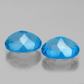  ct natürliche blauer Topas-Edelsteine, Oval Schliff, VVS-VS
