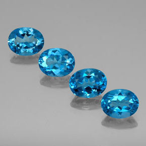  ct natürliche blauer Topas-Edelsteine, Oval Schliff, VVS-VS