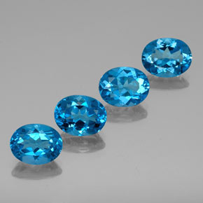  ct natürliche blauer Topas-Edelsteine, Oval Schliff, VVS-VS