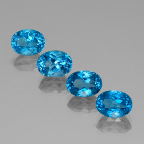  ct natürliche blauer Topas-Edelsteine, Oval Schliff, VVS-VS