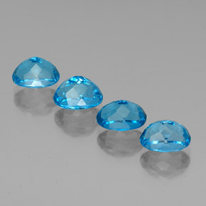  ct natürliche blauer Topas-Edelsteine, Oval Schliff, VVS-VS
