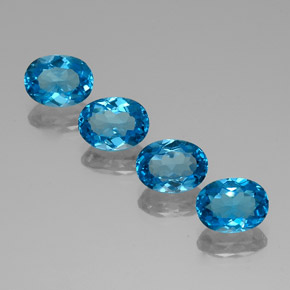  ct natürliche blauer Topas-Edelsteine, Oval Schliff, VVS-VS