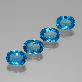  ct natürliche blauer Topas-Edelsteine, Oval Schliff, VVS-VS