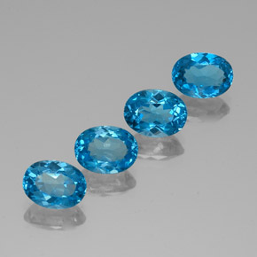 6,84 ct natürliche blauer Topas-Edelsteine, Oval Schliff, VVS-VS