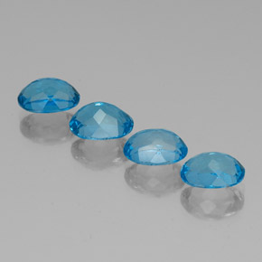 6,84 ct natürliche blauer Topas-Edelsteine, Oval Schliff, VVS-VS