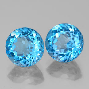  ct natürliche blauer Topas-Edelsteine, Rundschliff, VS