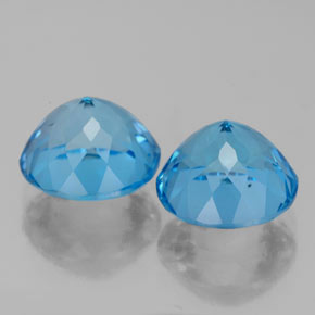  ct natürliche blauer Topas-Edelsteine, Rundschliff, VS