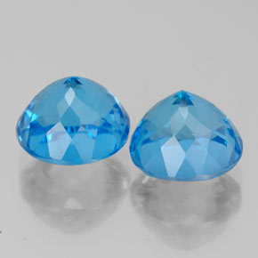  ct natürliche blauer Topas-Edelsteine, Rundschliff, VVS-VS
