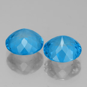  ct natürliche blauer Topas-Edelsteine, Rundschliff, VVS