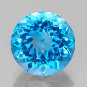 3,69 ctw natürlicher blauer Topas, Rundschliff, VVS