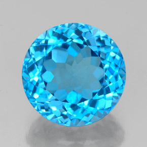 3,48 ctw natürlicher blauer Topas, Rundschliff, VVS