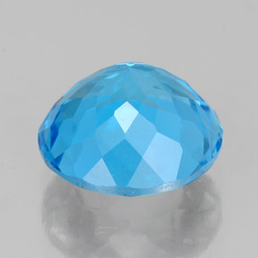 3,48 ctw natürlicher blauer Topas, Rundschliff, VVS