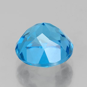3,86 ctw natürlicher blauer Topas, Rundschliff, VVS