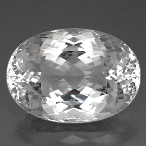 80,85 ctw natürlicher weißer Topas, Oval Schliff, VVS