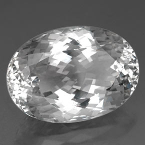 80,85 ctw natürlicher weißer Topas, Oval Schliff, VVS