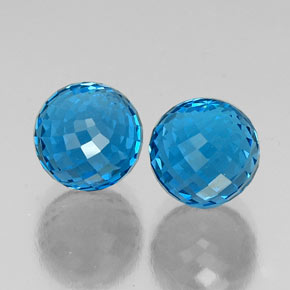 13,85 ct natürliche blauer Topas-Edelsteine, Sphäre / Kugel, VVS-VS