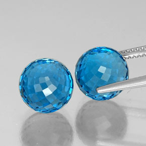 13,85 ct natürliche blauer Topas-Edelsteine, Sphäre / Kugel, VVS-VS