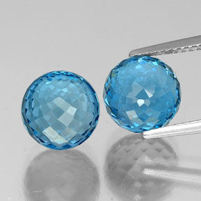 11,51 ct natürliche blauer Topas-Edelsteine, Sphäre / Kugel, VVS-VS