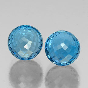 11,51 ct natürliche blauer Topas-Edelsteine, Sphäre / Kugel, VVS-VS