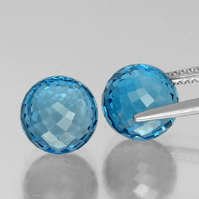 11,51 ct natürliche blauer Topas-Edelsteine, Sphäre / Kugel, VVS-VS