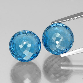 14,32 ct natürliche blauer Topas-Edelsteine, Sphäre / Kugel, VVS