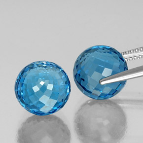14,32 ct natürliche blauer Topas-Edelsteine, Sphäre / Kugel, VVS
