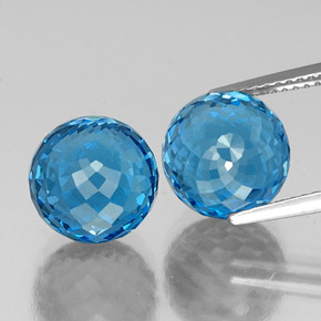  ct natürliche blauer Topas-Edelsteine, Sphäre / Kugel, VS