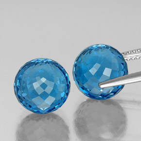 ct natürliche blauer Topas-Edelsteine, Sphäre / Kugel, VS