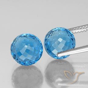 12.66 ct natürliche Swiss Blue Topas-Edelsteine, Kugel / Ball, VS