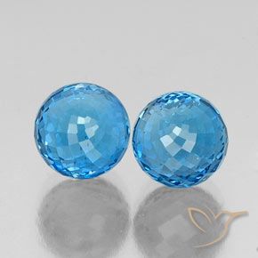 13.04 ct natürliche Swiss Blue Topas-Edelsteine, Kugel / Ball, VS