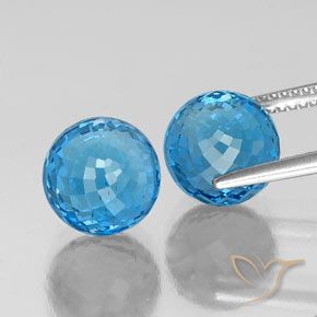 13.04 ct natürliche Swiss Blue Topas-Edelsteine, Kugel / Ball, VS