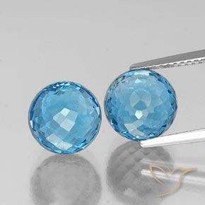 11.94ctw Natürlicher Swiss Blue Topas, Kugel / Ball, VVS-VS