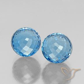 12.13 ct natürliche Swiss Blue Topas-Edelsteine, Kugel / Ball, VVS-VS