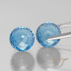 12.13 ct natürliche Swiss Blue Topas-Edelsteine, Kugel / Ball, VVS-VS
