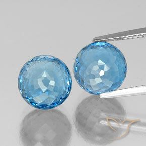 13.29ctw Natürlicher Swiss Blue Topas, Kugel / Ball, VVS-VS