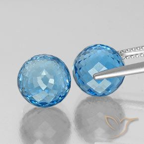 13.29 ct natürliche Swiss Blue Topas-Edelsteine, Kugel / Ball, VVS-VS