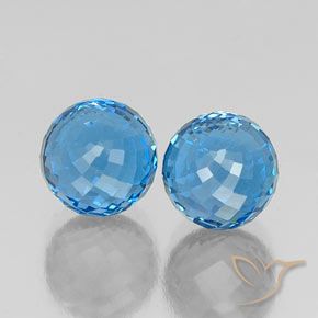 13.20 ct natürliche Swiss Blue Topas-Edelsteine, Kugel / Ball, VVS-VS