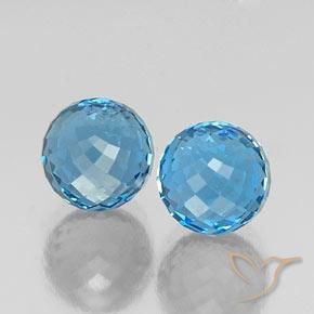 12.15 ct natürliche Swiss Blue Topas-Edelsteine, Kugel / Ball, VVS