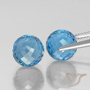 12.15 ct natürliche Swiss Blue Topas-Edelsteine, Kugel / Ball, VVS