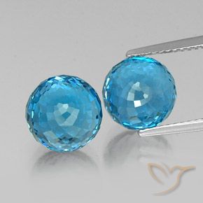 13.53ctw Natürlicher Swiss Blue Topas, Kugel / Ball, VVS-VS