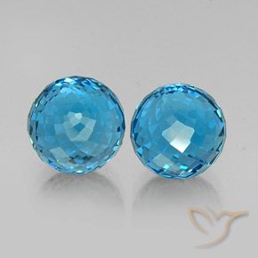 13.53 ct natürliche Swiss Blue Topas-Edelsteine, Kugel / Ball, VVS-VS