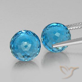 13.53 ct natürliche Swiss Blue Topas-Edelsteine, Kugel / Ball, VVS-VS
