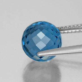 9,17 ctw natürlicher London Blau Topas, Kugel / Ball, VVS-VS