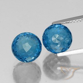 9.04ctw Natürlicher London Blau Topas, Kugel / Ball, VVS-VS